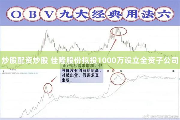 炒股配资炒股 佳隆股份拟投1000万设立全资子公司