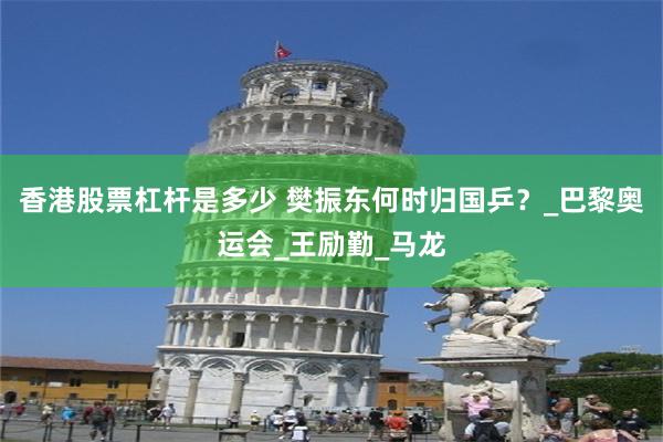 香港股票杠杆是多少 樊振东何时归国乒？_巴黎奥运会_王励勤_马龙