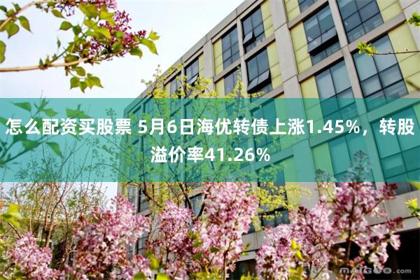 怎么配资买股票 5月6日海优转债上涨1.45%，转股溢价率41.26%