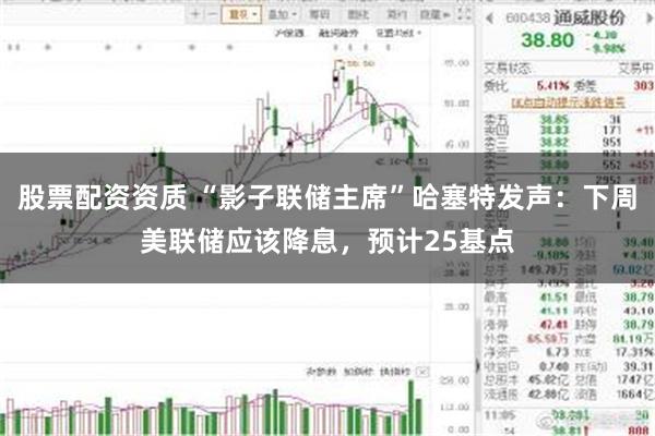 股票配资资质 “影子联储主席”哈塞特发声:下周美联储应该降息,预计25基点