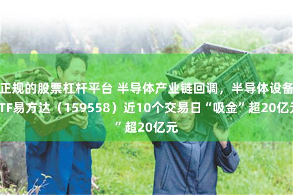 正规的股票杠杆平台 半导体产业链回调，半导体设备ETF易方达（159558）近10个交易日“吸金”超20亿元