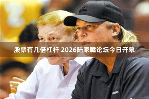 股票有几倍杠杆 2026陆家嘴论坛今日开幕