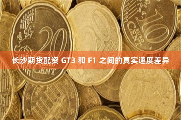 长沙期货配资 GT3 和 F1 之间的真实速度差异