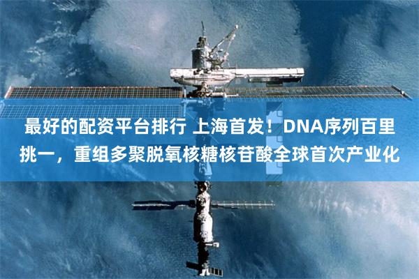 最好的配资平台排行 上海首发！DNA序列百里挑一，重组多聚脱氧核糖核苷酸全球首次产业化