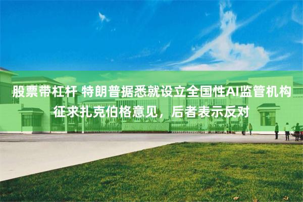 股票带杠杆 特朗普据悉就设立全国性AI监管机构征求扎克伯格意见，后者表示反对