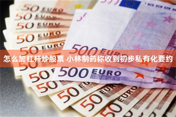 怎么加杠杆炒股票 小林制药称收到初步私有化要约