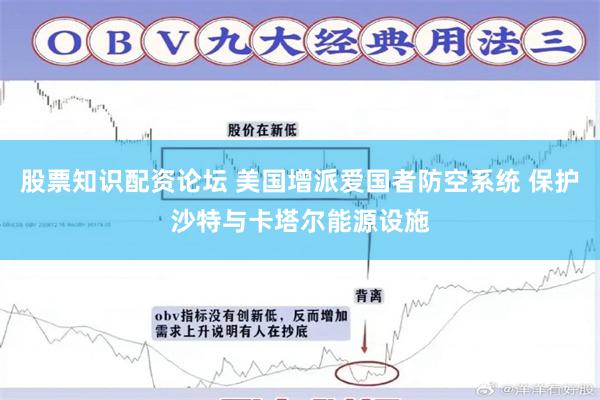 股票知识配资论坛 美国增派爱国者防空系统 保护沙特与卡塔尔能源设施