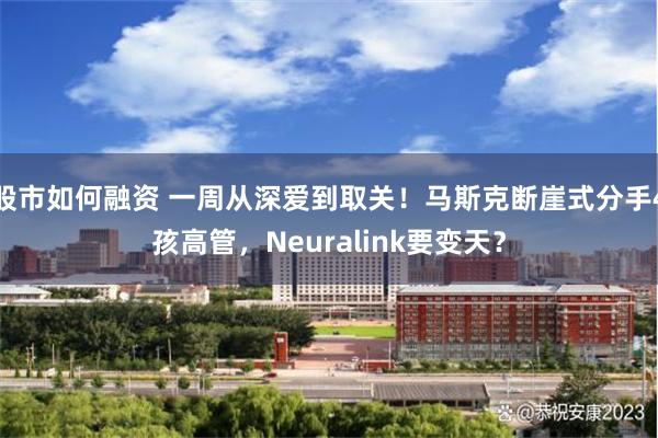 股市如何融资 一周从深爱到取关！马斯克断崖式分手4孩高管，Neuralink要变天？