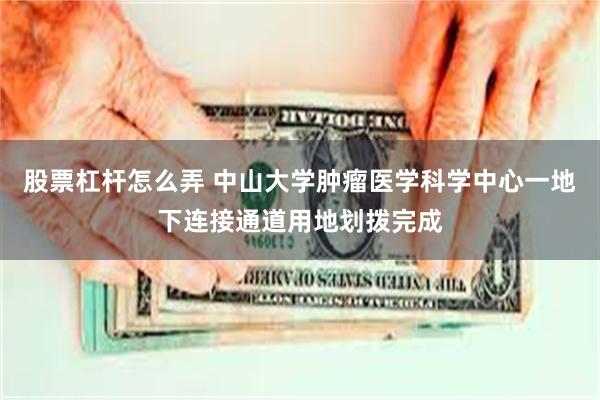 股票杠杆怎么弄 中山大学肿瘤医学科学中心一地下连接通道用地划拨完成
